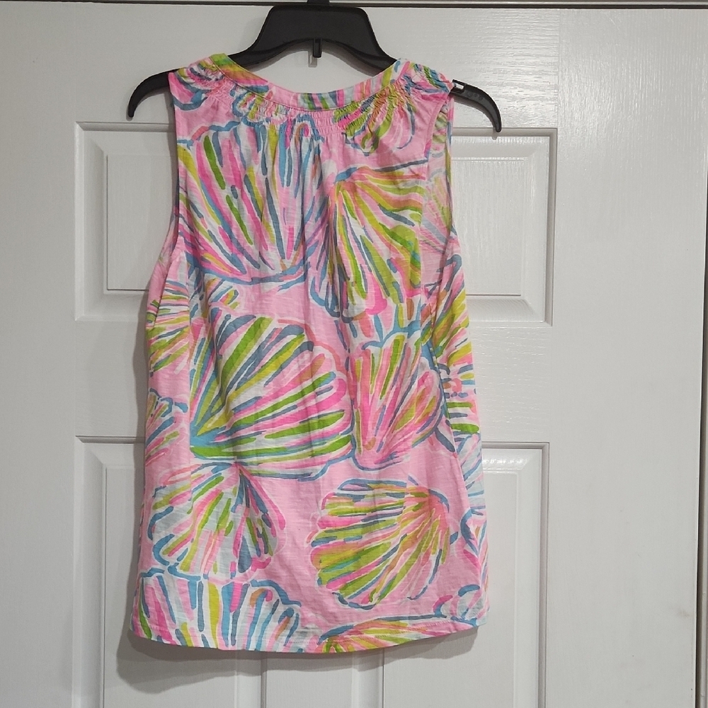 Lilly Pulitizer Essie Smocked Tank Top Size Large - Picture 4 of 4